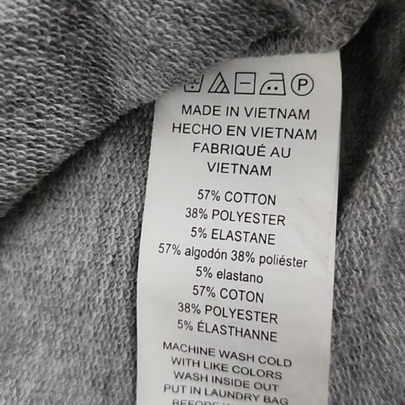 Michael Kors Women's Pullover Hoodie Heathered Grey Cotton Blend Stretch Size M - Picture 11 of 14